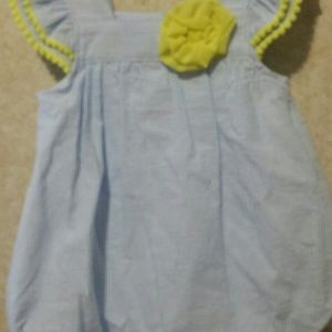 6/9 month Crown & Ivy Seersucker bubble